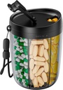 PULIV Büyük Pill Şişe Organizer, Holding 6 Çeşitli Vitaminler, Pill Box Case with Anti-Mixing & Wide Open Design, Easy to Meds, Adds 20 Apple