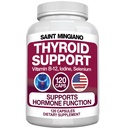 Tiroid Destek Supplement with Iodine |120 Capsules to Help Body Mass & improve Energy, Cardiovascular, Energy & Focus Formula | 14 Doğal Vitaminler