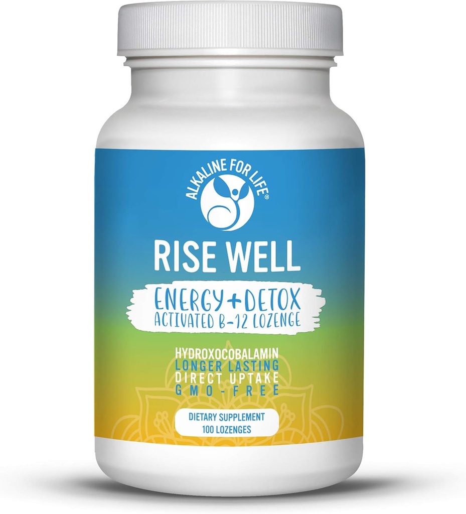 Rise Well Vitamin B12 - Vegan B12 - B12 Vitaminler ve Enerji Supplements - Hızlı Acting B12 Sublingual 2000 mcg of B 12 Vitamin in Longer Lasting Form Than Metilcobalamin B12