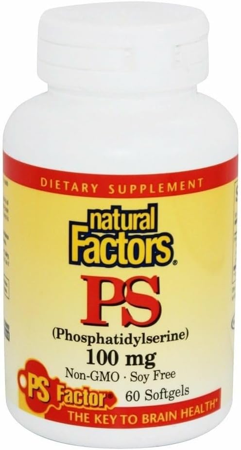 Φυσικοί παράγοντες, Phosphatidylserine, υποστήριξη για τη μνήμη, συγκέντρωση και λειτουργίες του εγκεφάλου, χωρίς σόγια και γλουτένη, 60 Softgels