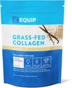 Equip Foods Grass Fed Collagen Toz | Hydrolyzed Bovine Collagen, with Amino Acids | Prime Beef Collagen for Health Joints, Skin & Nails | Non-GMO, Paleo Friendly | 30 Hizmet, Vanilla