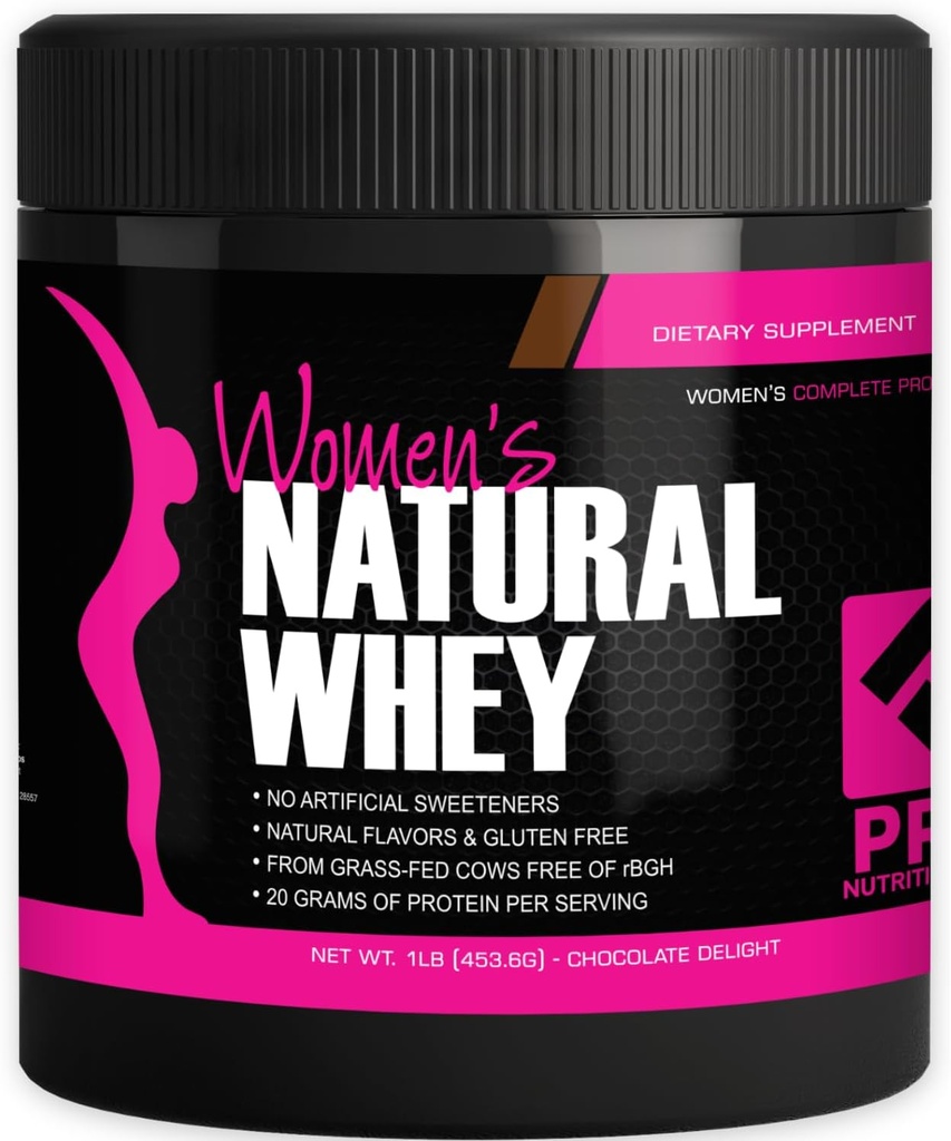 Kadınlar için Whey Protein Tozu - Destekler Lean Kas Mass - Low Carb - Gluten Free - Grass Fed ve Rbgh Hormon Ücretsiz Whey Protein Çikolatası Toz (Chocolate Delight, 1 Lb)