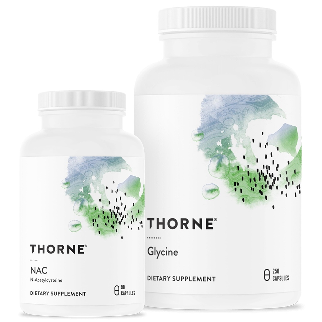 THORNE - Detox Duo - Συμπλέκτης υποστήριξης ήπατος, νεφρών και ανοσοποιητικών - NAC & Γλυκίνη - 30 έως 125 Υπηρεσίες