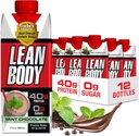 Labrada Lean Body Ready-to-Drink Mint Chocolate Protein Shake, 40g protein, Whey Mix, 0 Sugar, Gluten Free, 22 Vitamins & Minerals, (Recyclable Mirror & Lid - 12 Paket) LABRADA