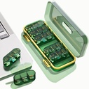 Haftalık Pill columnss/Organizer , 3 Times A Day, 7 Day Pill Box /Container, Büyük Karşılaştırmalar Seyahat Moisture-Proof Medical Case for Fish Oils Pills (Transmain Green)