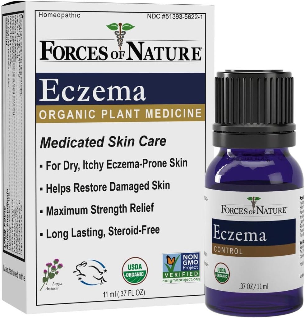 Nature Eczema Kontrolü, Hassas, Kuru ve Itchy Skin Relief, Steroid-Free Skin Care for Flare-Ups, Eczema Treatment for Yetişkinler, Organic Homeopathic Medicine, Fast-Acting, 11 ml (0.37 fl oz)