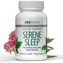 Amerikan Nutriceuticals - Serene Sleep Aid - Melatonin & Magnezyum ile - Tüm Doğal Uyku Yardımı Yetişkinler için -Uzun süreli - 60 Capsules -30 Gün Supply