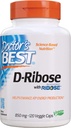 Doktor'un En İyi D-Ribose, Supports ATP Energy Production, Non-GMO, Gluten Free, Soy Free, Vegan 120 Veggie Caps