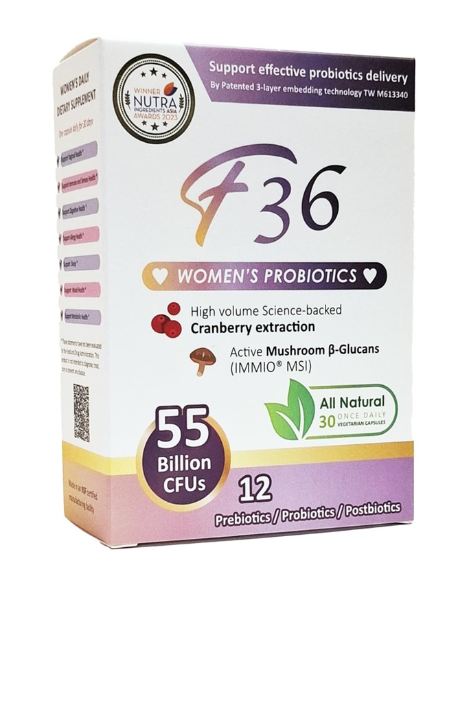 Kadınlar için probiyotikler 55 Milyar CFU – Vaginal & Digestive Health, Immune Support, Sleep & PH Balance – Cranberry, LR-Glucan, Prebiyotiks & Postbiyotiks – Once Daily Capsule - 30 Capsules Pack