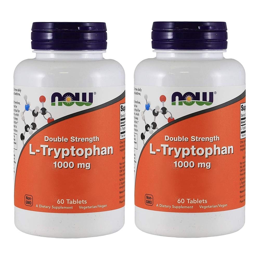 NOW Foods - Now Foods L-θρυπτοφάνη 1000mg, δισκία, 60-Count [Υγεία και Ομορφιά] (Pack of 2)
