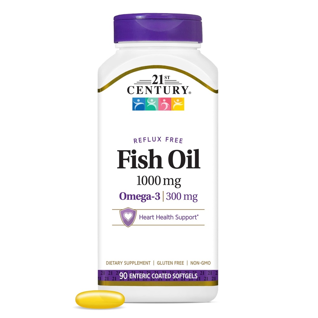 Ιχθυέλαιο 1000 mg 90 Enteric Coated Softgels, 21ος αιώνας