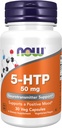 Şimdi Gıdalar Tamamlıyor, 5-HTP (5-hidrytryptophan) 50 mg, Nörotransmitter Desteği*, 30 Veg Capsules