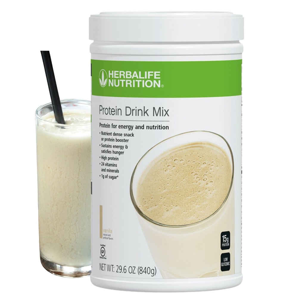 Herbalife HERBALIFE Πρωτεΐνη Ποτό Μίγμα: Βανίλια γεύση 840g, Θρεπτικό Πόνος Υγιεινό Σνακ, Πρωτεΐνη