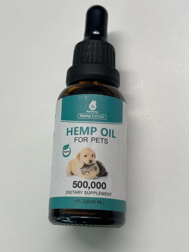 Pet Hemp Oil for Dogs and Cats - Natural Calming Oil Drop - Organic Pets Treats