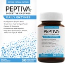 Peptiva Daily Digestive Enzymes, Full-Spectrum, Daily Digestive Health, Υποστηρίζει το Break-Down των Τροφίμων & Post-Meal Digetion, 30ct