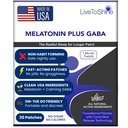 Live To Shine Melatonin Patches for Sleep - Plus GABA to Calm Busy Brains Fast - Τέλειο Combo for Men and Women - Slow Release - 30 Patches - USA Made