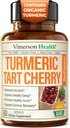 Turmeric Curcumin Supplement with 10:1 Tart Cherry Extract & Celery Seed Extract - Φυσική ισορροπία ουρικού οξέος, κοινή υγεία & βοήθεια ύπνου - Turmeric Curcumin with Black Pepper. 60 Tart Cherry Κάψουλες