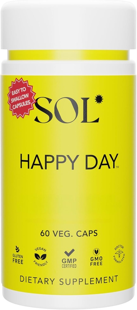 Happy Day Supplement: Συνδυάζοντας τις φυσικές φυτικές ιδιότητες της συλλογικής ευτυχίας Bark, Astragalus, και Gingko Biloba να υποστηρίξει ένα υγιεινό τρόπο ζωής - 60 εύκολο να καταπιούν κάψουλες