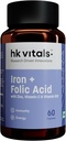 Research Driven Innovations Iron + Folic Acid ile çinko, C & Vitamin B12 Supplement (60 Capsules) | Destekler Kan Binası | Immunity and Energy Energy