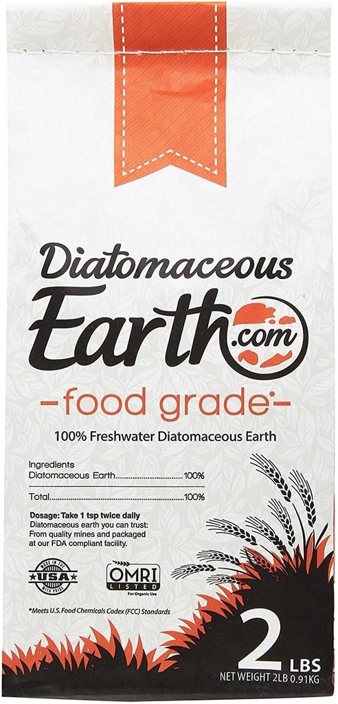 Diatomaceous Earth 2 Lbs Food Grade - 100% Organik All Natural Diamateous Toz - Insanlar için Diametaceous Güvenli Çocuklar - Free Scoop içerir
