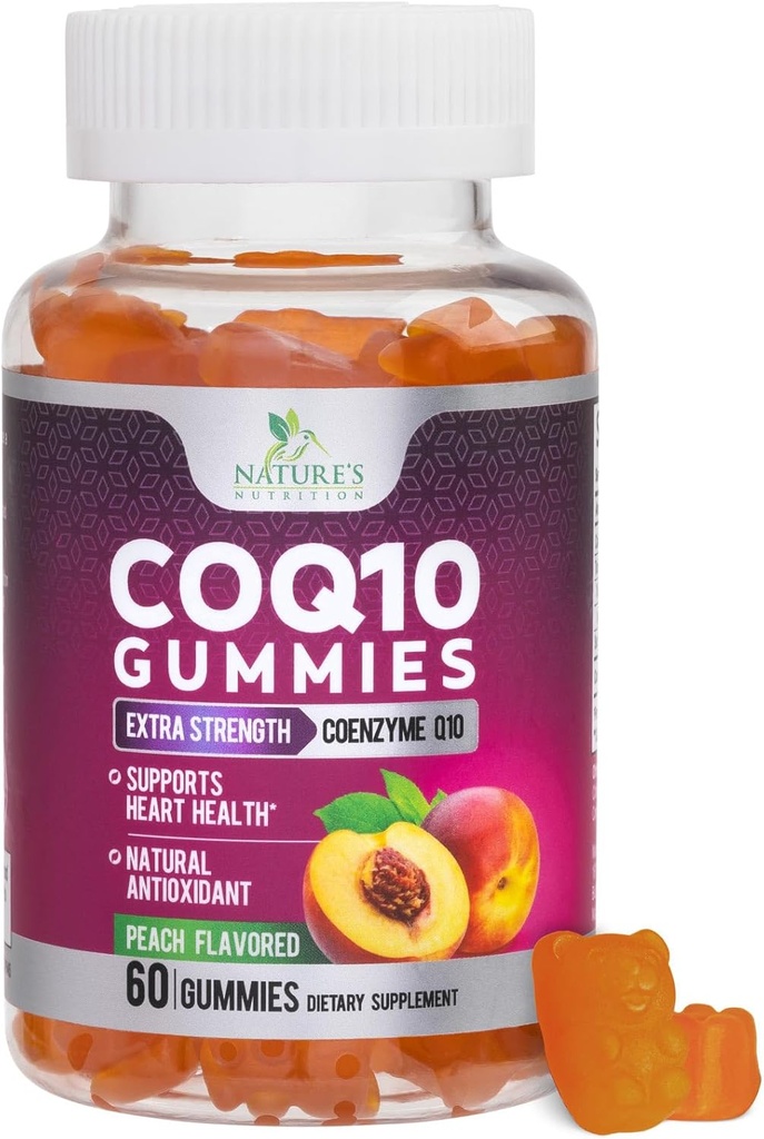 CoQ10 Gummies 100mg - 3X δύναμη, υψηλή απορρόφηση, αντιοξειδωτικό συμπλήρωμα για την υποστήριξη της καρδιάς και την παραγωγή ενέργειας, Ultra Coenzyme Q10 βιταμίνες, Coq 10 συμπληρώματα, μη GMO - 60 CoQ10 Gummies