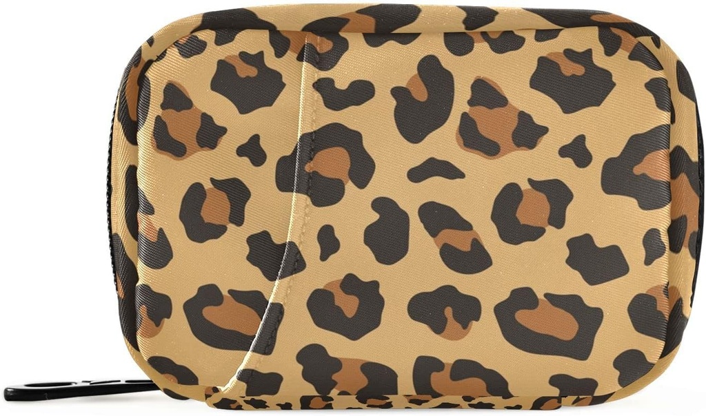 Leopard Print Pill Box 7 Day Pill Υπόθεση Travel Pill Τσάντα Organizer με Zipper Φορητή Εβδομαδιαία Συσκευασία Συμπλήρωμα Βιταμίνης