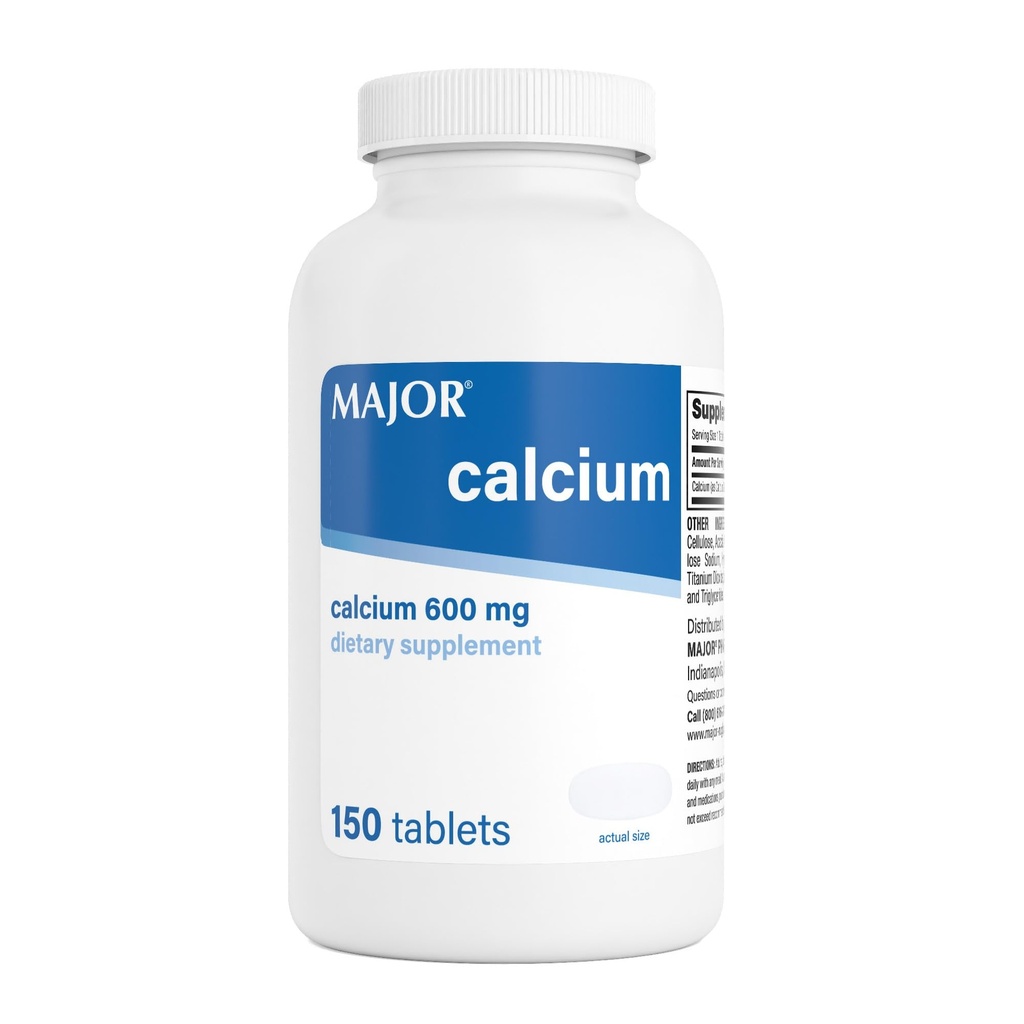 Major 600mg δισκία ασβεστίου - Συμπλήρωμα ασβεστίου - 150 Count (1 Συσκευασία)
