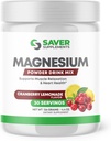 Magnezyum Toz - Calm & Regularity için Anti-Stress İçecek Mix - Magnezyum Citrate Supplement - Rahatlama, Kas & Kalp Desteği - Cranberry Lemonade Flavor - 30 Hizmet