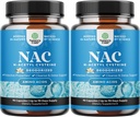 NAC Supplement N-Acetyl Cysteine 600 mg - Vegan High Abxia NAC 600 mg Capsules - Glutathione Precursor for Liver Cleanse Detox & Tamir Plus Lung Health and Immunity Support (180 Hizmet)