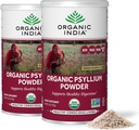 Οργανική σκόνη ORGANIC INDIA Psyllium - Συμπλήρωμα Ψυλλίου λεπτού κόκκους, Υποστήριξη πέψης, Vegan, Χωρίς γλουτένη, Μη ΓΤΟ, Πηγή Ίνες - 6 oz (Pack of 2)