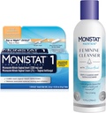 Monistat 1 Gün Kadın Için Enfeksiyon Tedavisi, 1 Miconazole Ovule Set & Dış Monistat Anti-Itch Cream Sche + 10 fl oz Boric Acid Feminine Cleanser