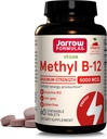 Jarrow Formulas Me-12 5000 mcg - 60 Chewable Tabletler, Cherry - Bioaktif Vitamin B12 - Enerji Üretimi, Beyin Sağlığı ve Metabolism - Gluten Ücretsiz - 60 Hizmet - 60 Hizmet