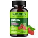 NATLO Biotin Gummies - Sağlıklı Saç, Cilt ve Çiçeği Destek - Yüksek Potency 2500 mcg - Non GMO, Gluten Free - 60 Gummies