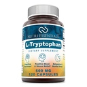 L-Tryptophan Diyeter Supplement - Doğal Uyku Supplements with 500 mg of Free Form L Tryptophan - Circulation & Immune Support 120 Capsules