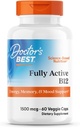 Doktor'un En İyi Tamamen Active B12 1500 mcg, Non-GMO, Vegan, Gluten Free, Supports Health Memory, Mood and Circulation, Count 60