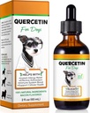 Quercetin για Σκύλους, Σκύλος Quercetin Υγρές σταγόνες, Σκύλος Quercetin Βότανο συμπλήρωμα Υποστήριξη Αλλεργία Ανακούφιση, Κυτταρική υγεία, ανοσοκαταστολή, Αντιοξειδωτικό -60 ml