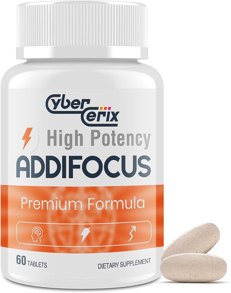Yüksek Potency Brain Supplement for Memory and Focus - Natural Caffeine Mix with Vitamins, Amino asitler ve Herbal Ekstraksiyonları - 60 Tabletler