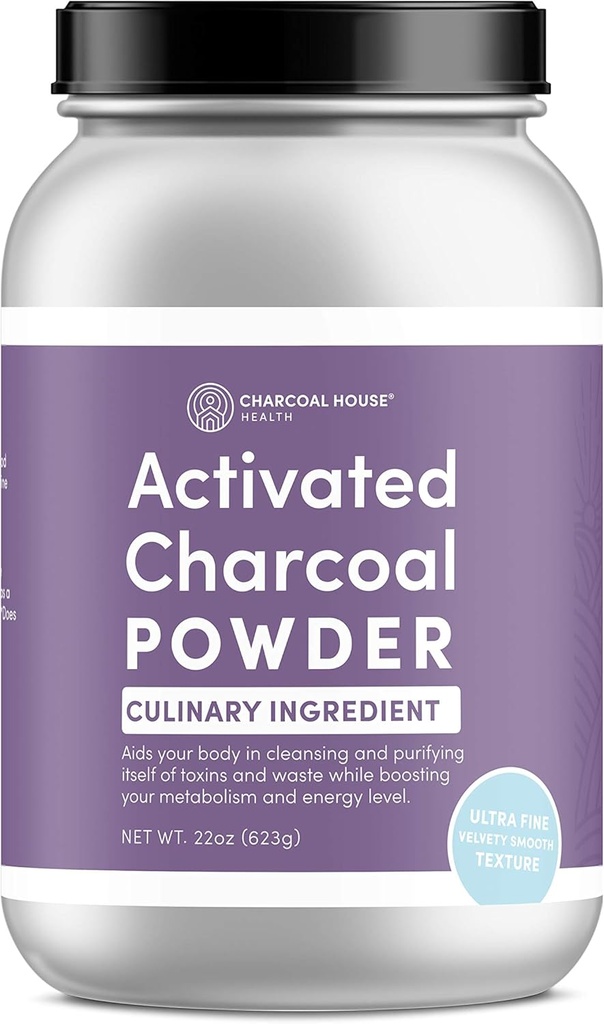 Ultra FINE Coconut Enabled Charcoal Powder - Μαγειρικές και Καλλυντικές Εφαρμογές, Βελούδινη Ομαλή Υφή για Smoothies, Παγωτά, Γλυκά, Σαπούνια, Εξαιρετικά Πρόστιμο για ένα Μαλακό Τέλος, Όχι Grit!