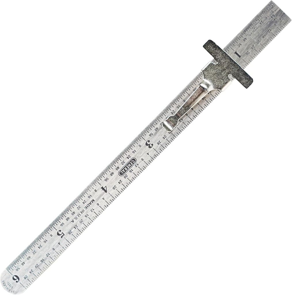 Genel Araçlar 300/1 6Inch Flex Precision Paslanmaz Çelik Ruler, Chrome