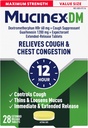 Mucinex Cough Suppressant ve Beklentileri, DM En Güçlü 12 Saat Tabletleri, 28ct, 1200 mg Guaifenesin, Relieves Chest Congestion, Sessizler Wet ve Kuru Cough, #1 Doktor Önerilen OTC Bekleyici