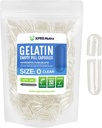 XPRS Nutra Size 0 Clear Empty Gelatin Capsules 100 Count - Kosher and Halal - Pure Gelatin Pill Capsule - DIY Powder Filling - Fillable Gel Caps for Do-It-Yourself Supplements