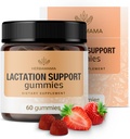 HERBAMAMA Lactation Support Gummies - Herbal Mix for Mother's Mother Milkflow Support - Vegan, Non-GMO Emziring Supplement for Women - 60 Pectin-Based Strawberry-Flavored Chews