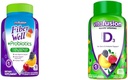 Vitafüzyon Fiber Well + Probiyotiks Gummies for Yetişkinler, 60 Kont Vitamin D3 Gummy Vitamins, Peach, BlackBerry ve Strawberry Flavored, 50 mcg Vitamin D, 150 Count