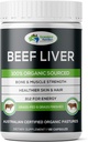 Grassland Nutrition Grass Fed Beef Liver 100% Organik Kaynaklandı - Enerji için Doğal B12, Demir & Vitamin A (180 Capsules)