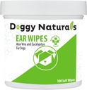 Dog Ear Clean Wipes with Aloe and Eucalyptus (100 Count) - Köpekler için Otic Cleanser (Made in U.S.A) (100ct Wipes with Aloe & Eucalyptus)