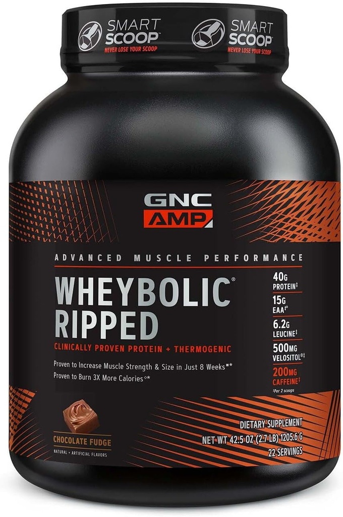 GNC AMP Wheyrel Ripped - Chocolate Fudge (22 hizmet)