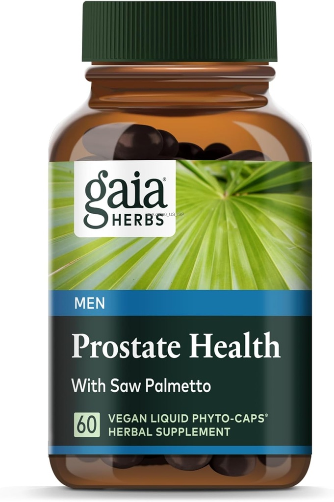 Gaia Herbs Prostate Health - Erkekler için Prostate Health ve Fonksiyonları Destek - Saw Palmetto, Green Tea, Nettle Root ve White Sage* - 60 Vegan Penny Phyto-Capsules (20-Day Supply)