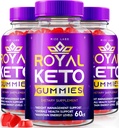 Laboratuvarları Royal Keto ACV Gunmies, Organik, Erkekler ve Kadınlar için Belly Fat Kiloloss Apple Cider Vinegar Ekstra Güçlü - 3 (180 Gummies) Paket