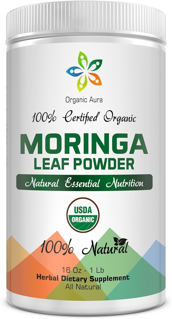 sertifikalı Organik Moringa Leaf Toz-1Lb. USDA sertifikalı Organik. 100% Pure ve Original. Doğal olarak Enerjiyi artırır, Metabolism ve Immunity. Raw Green Whole Superfood. No GMO, Gluten Free