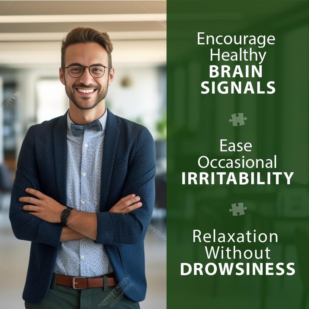 L-Theanine, Omega-3, Sementis ve Skullcap - Destekler Focus, mental Concentration, Calm Mind, Pozitif Mood ve Rahatlama (90 Capsules)